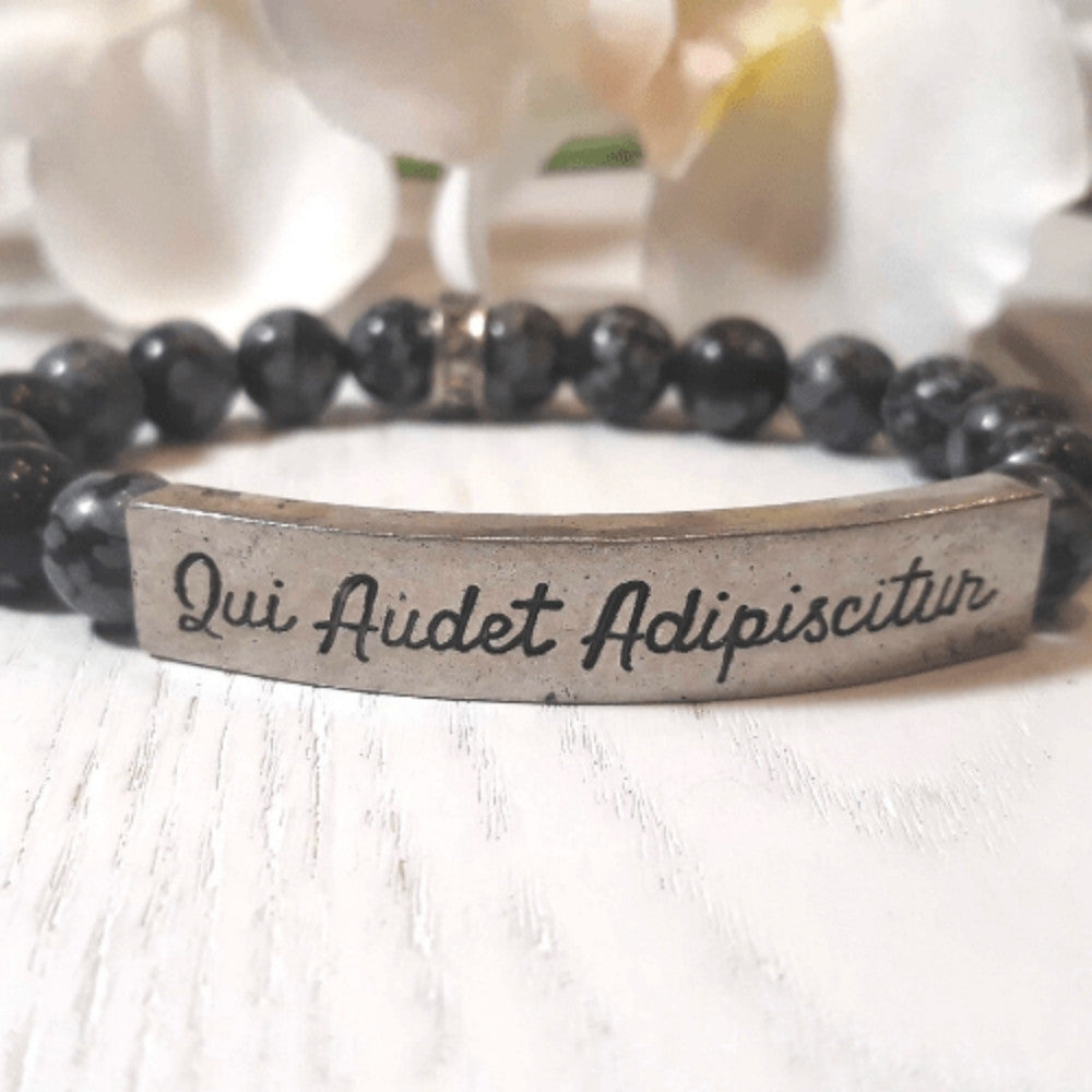 latin writing bracelet
