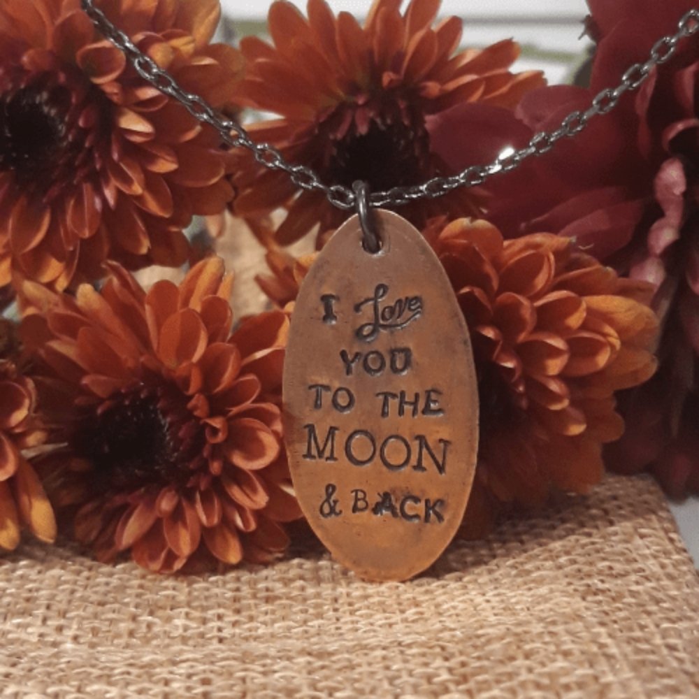 love you to the moon necklace