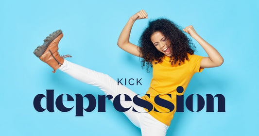 Kick Depression-woman kicking