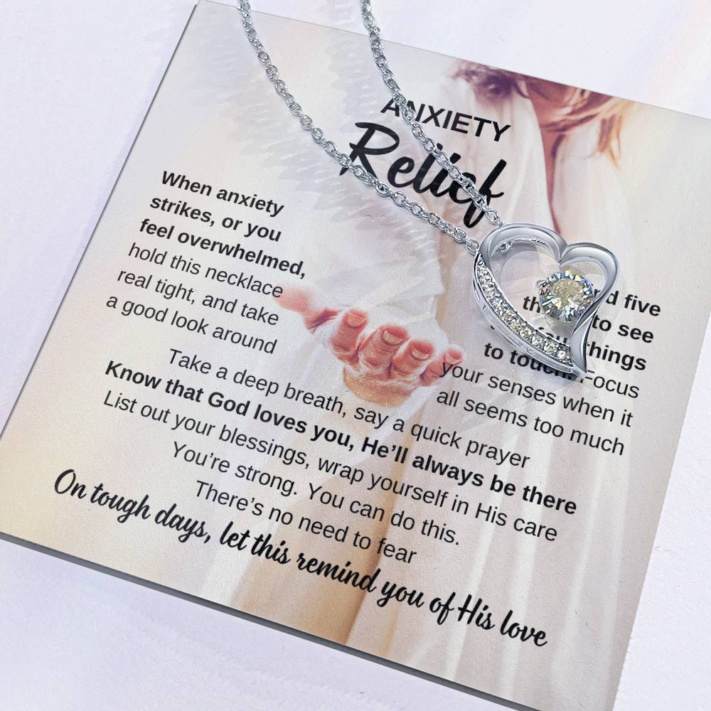 Christian anxiety heart necklace pic