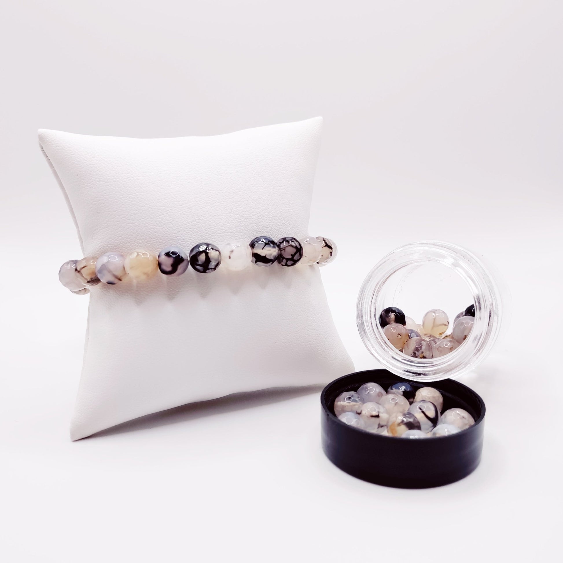 Goal Marker Agate Ice Beads