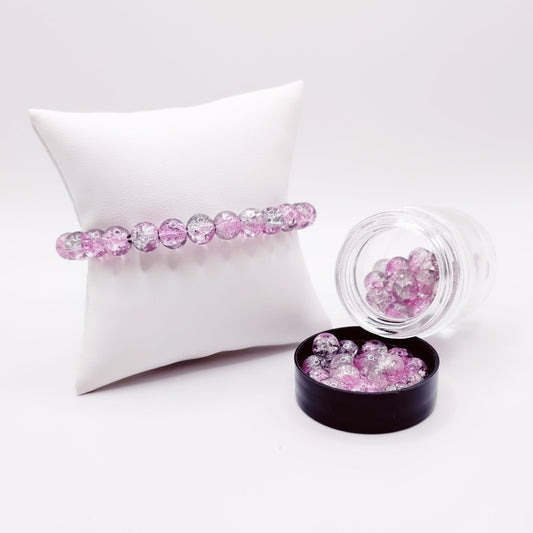 Goal Tracker- Purple Crackle Beads