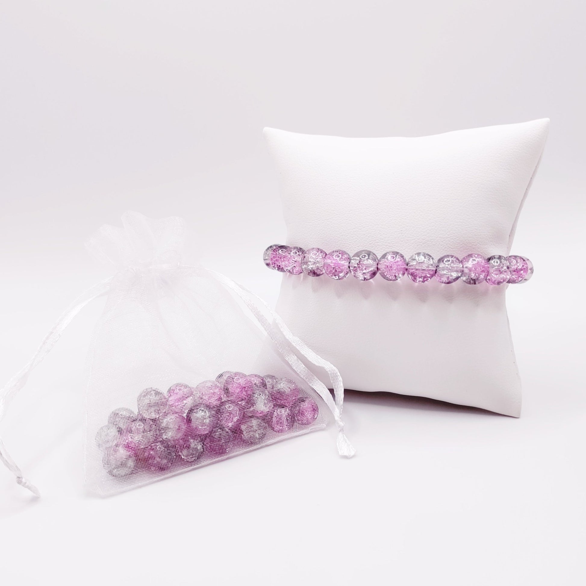 Goal Tracker- Purple Crackle Beads