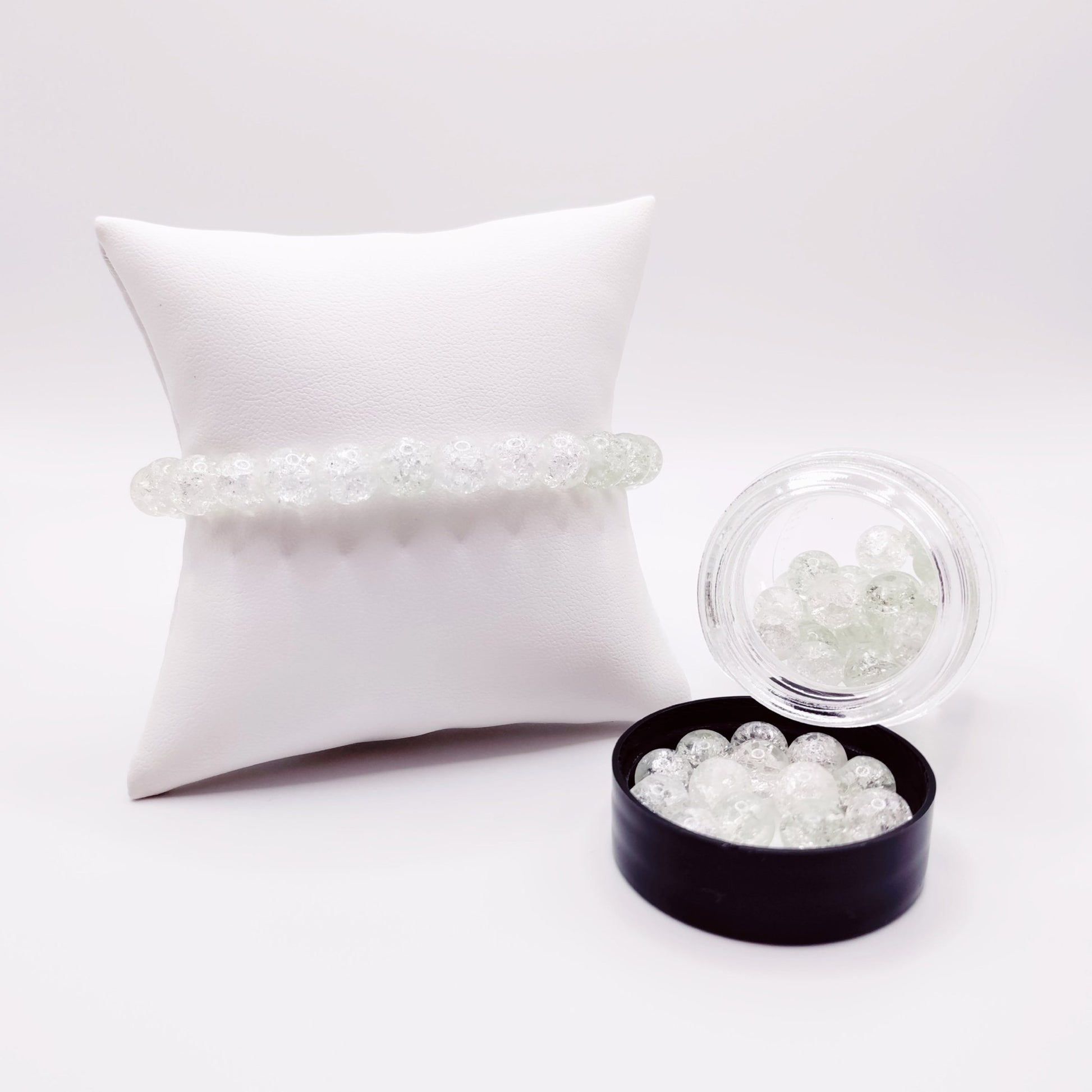 Goal Tracker Clear Crackle Beads