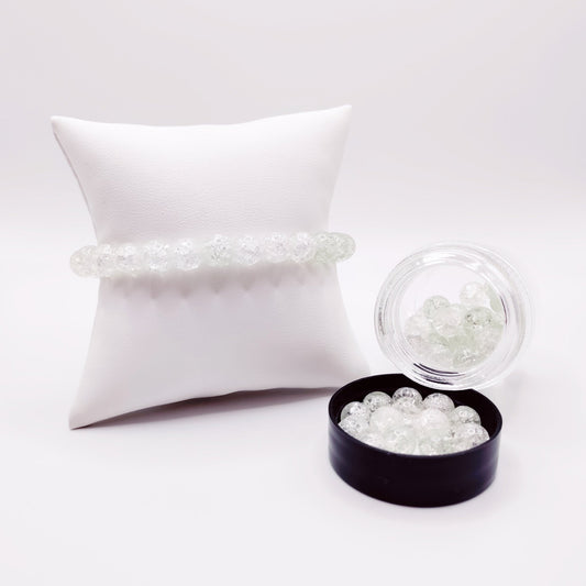Goal Tracker Clear Crackle Beads