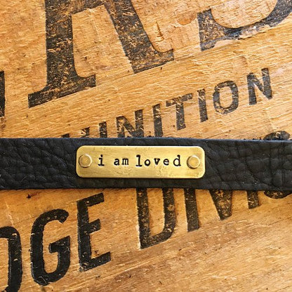 I Am Loved Leather Bracelet 