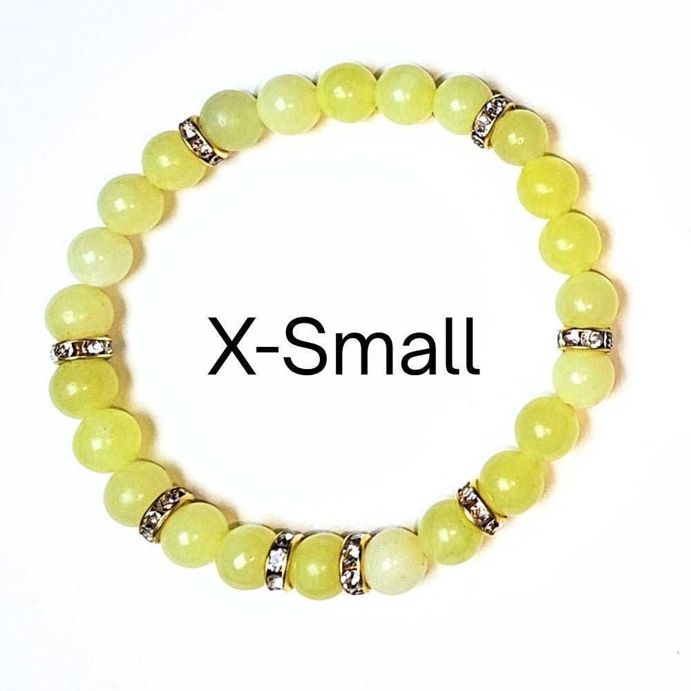 x small lemon jade bracelet