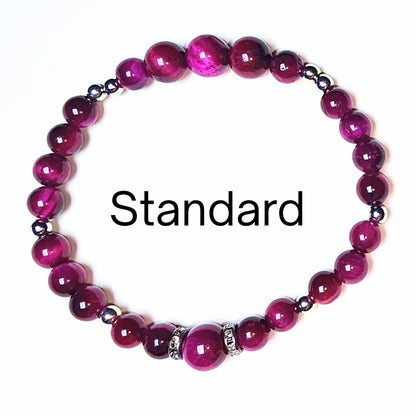 standard fuchsia tigers eye bracelet