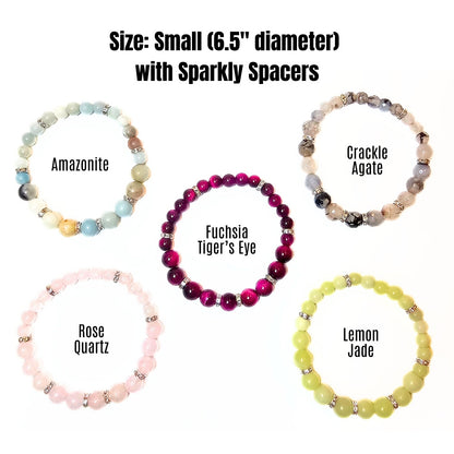 Small sparkly natural gemstone bracelet 