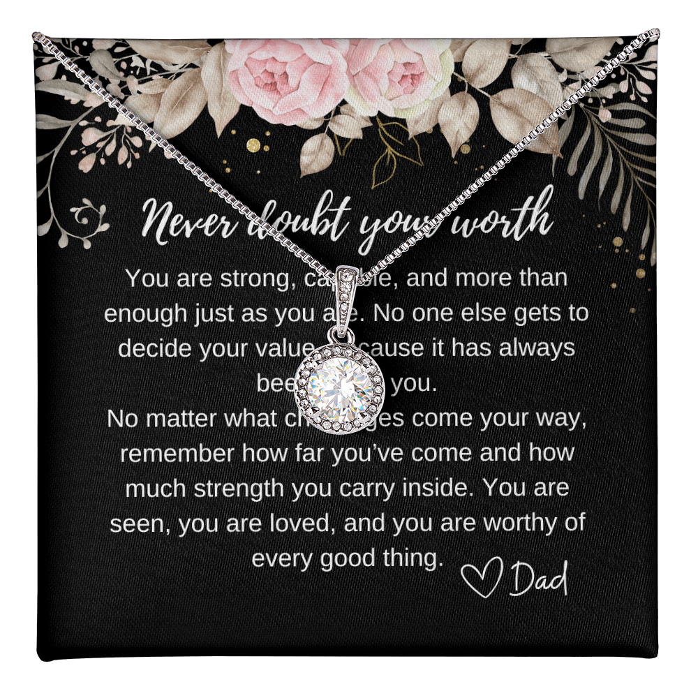 never doubt your worth necklace