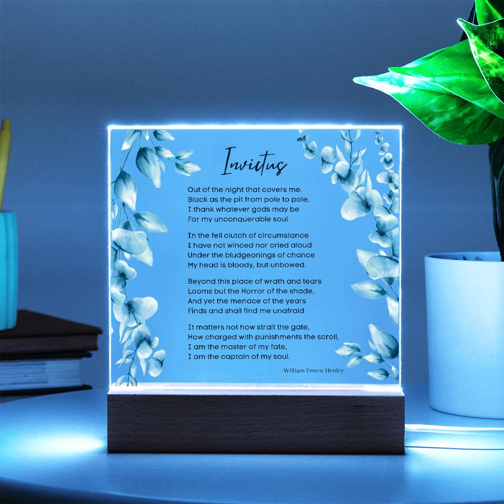 Invictus Poem Plaque Inspirational & Motivational Decor