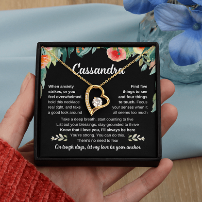 Personalized Support Necklace for Anxiety, Stress, Overwhelm