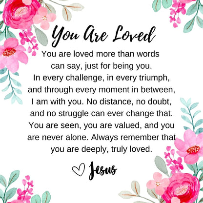 christian you are loved message card