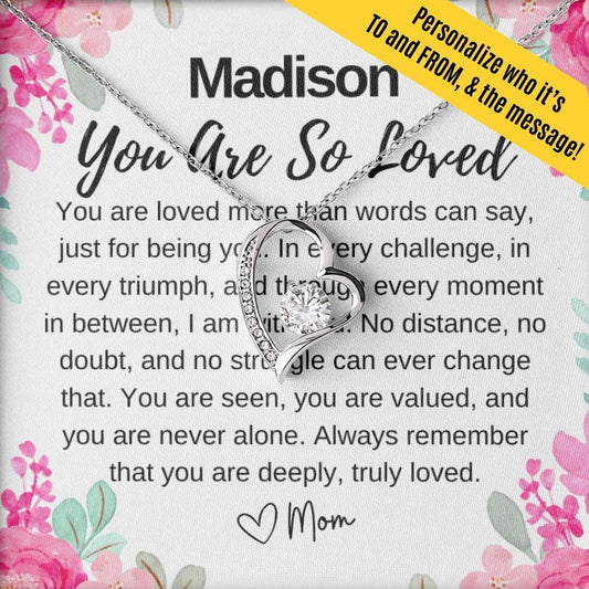 custom you are loved necklace