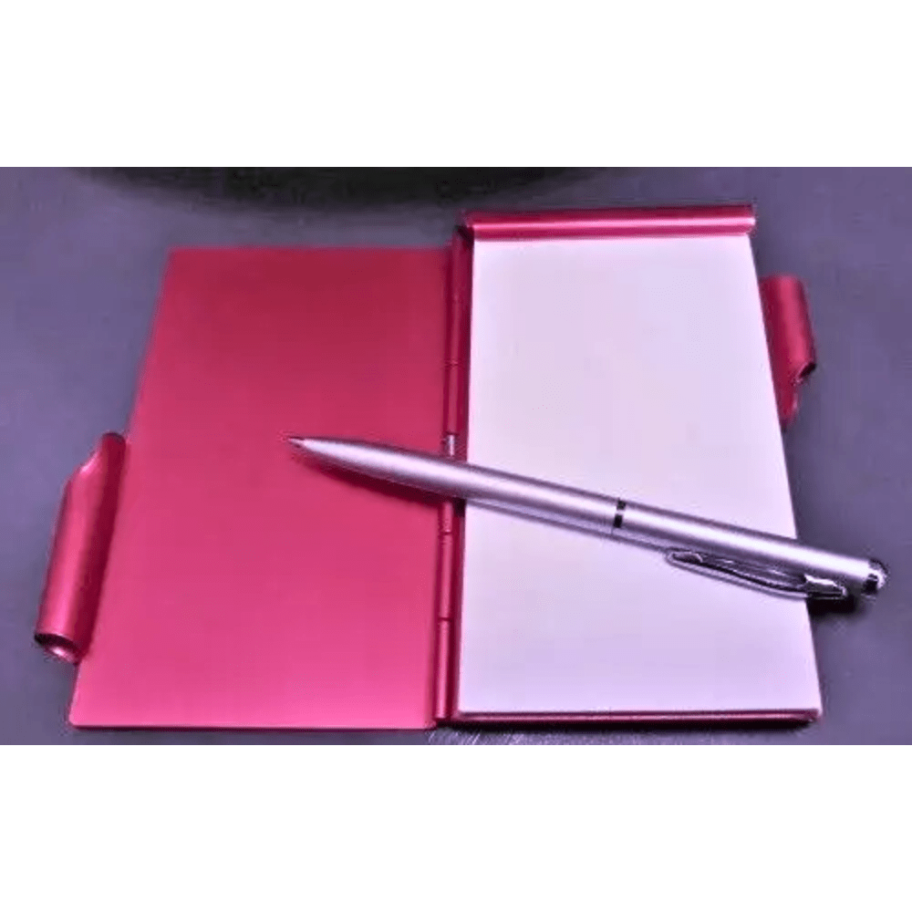 "Fabulous is Forever" Pink Fancy Cat Engraved Metal Pocket Notepad & Pen – Stylish Refillable Gift for Cat Lovers