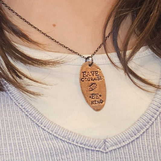 have courage and be kind necklace 2