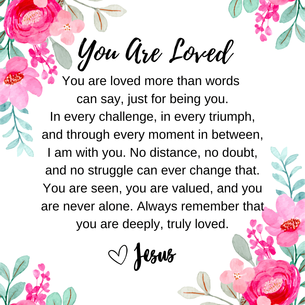 Heart - Shaped “You Are Loved” Necklace – Faith - Based Christian Gift for Women with Message from Jesus