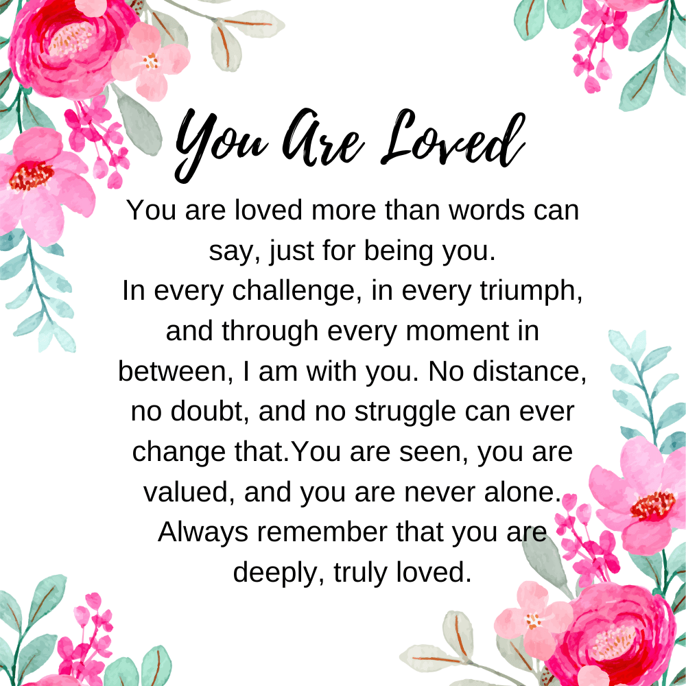 You are loved message card
