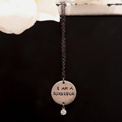 i am a survivor necklace