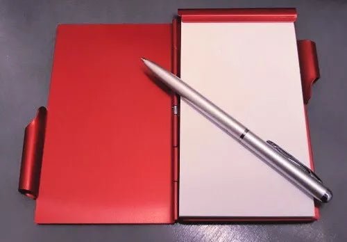 "It's All Good" Red Cute Basset Hound Dog Metal Pocket Notepad & Pen – Refillable Gift for Dog Lovers,