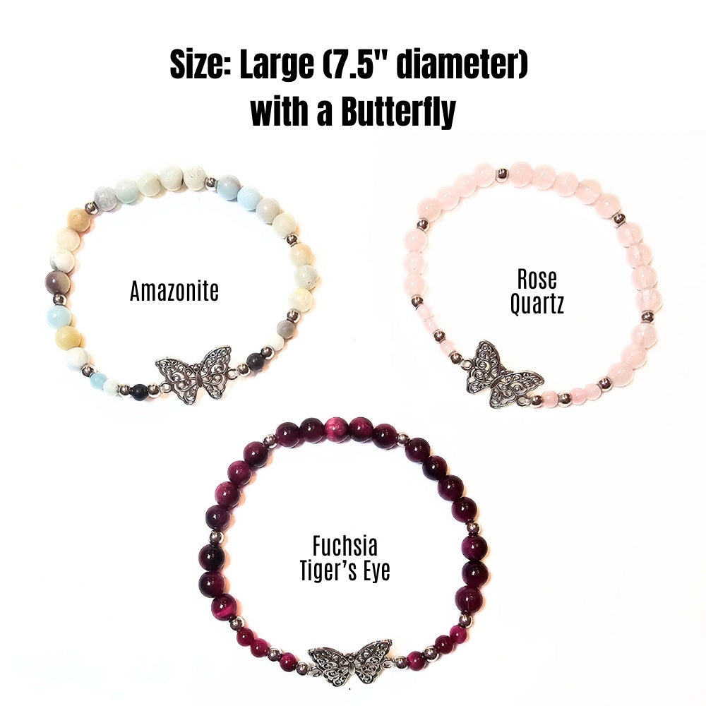 large bracelet with butterfly