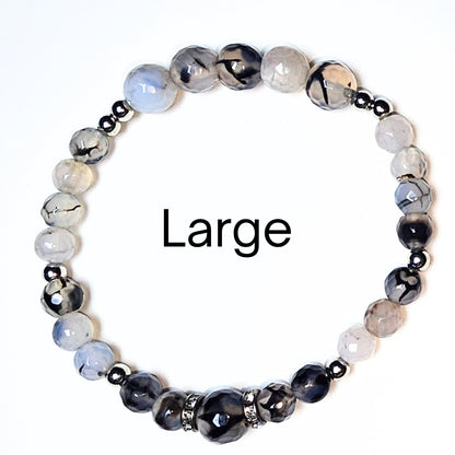 large crackle agate bracelet