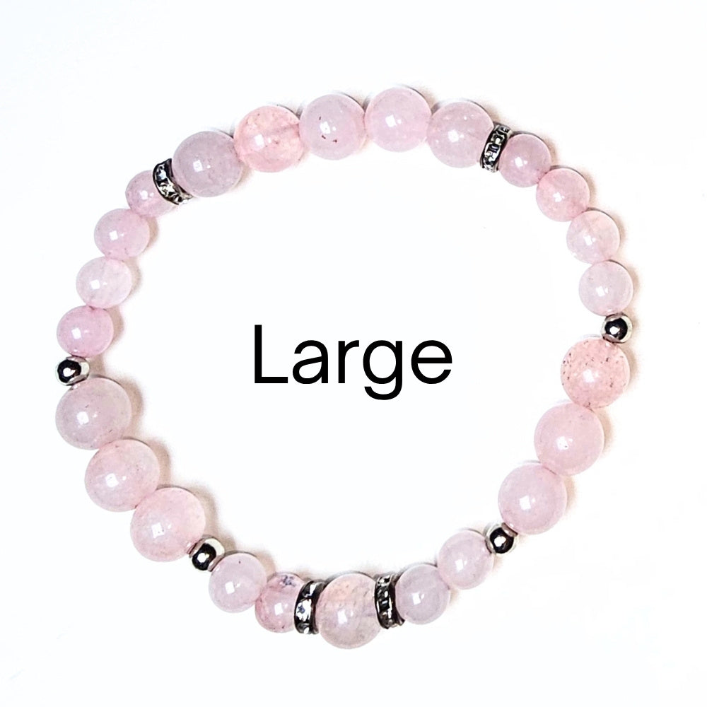 large rose quartz bracelet