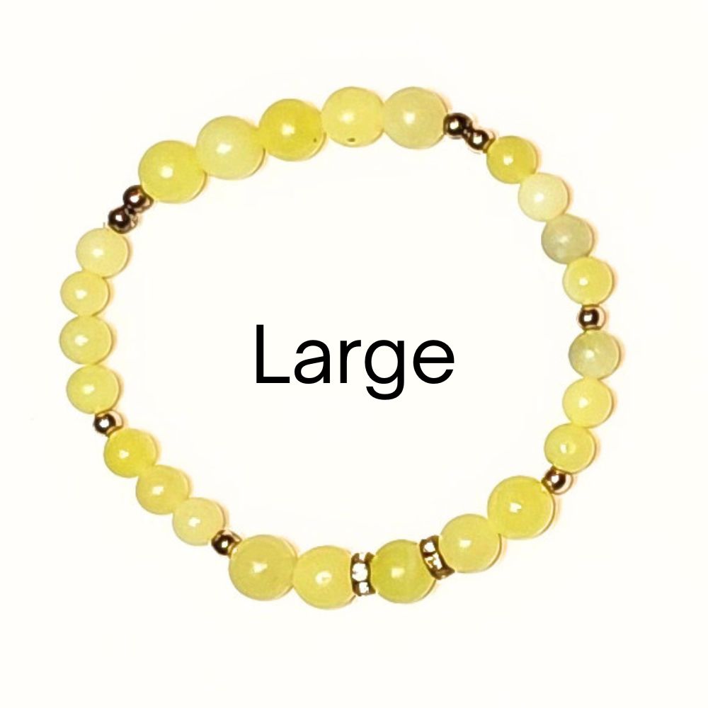 lemon jade Large grounding bracelet