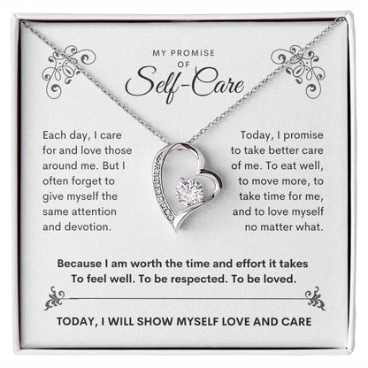 my promise of self car silver necklace