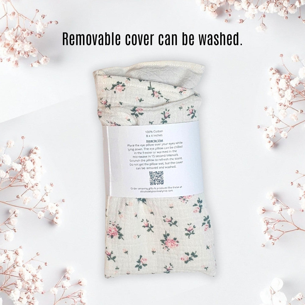 floral eye pillow back