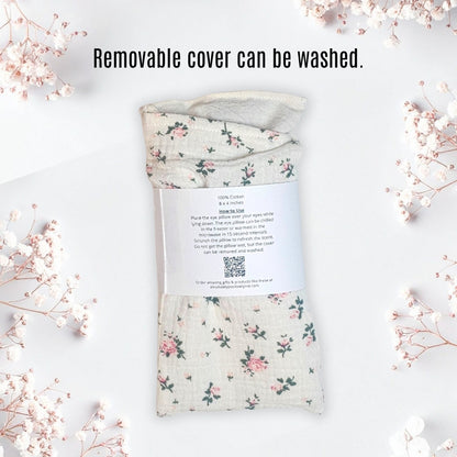floral eye pillow back
