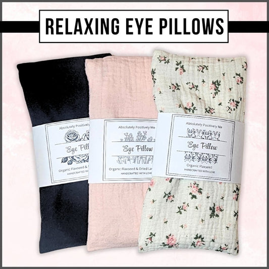 relaxing eye pillows with removable covers