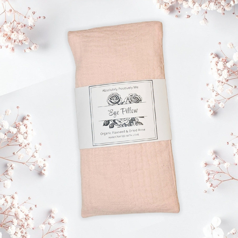 rose eye pillow peach cover       