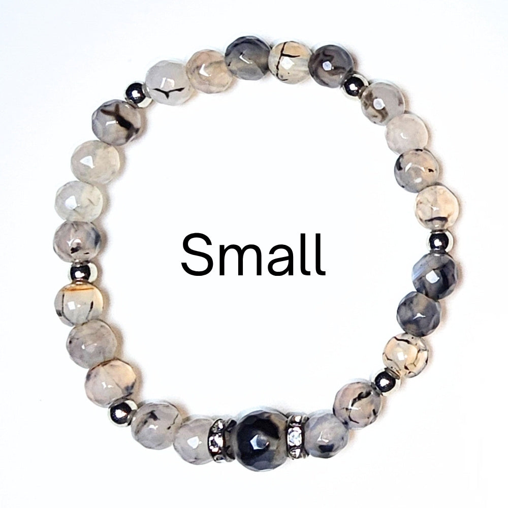 small crackle agate bracelet