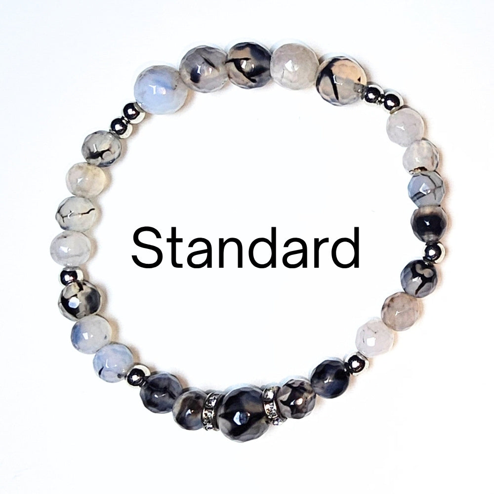 standard crackle agate bracelet