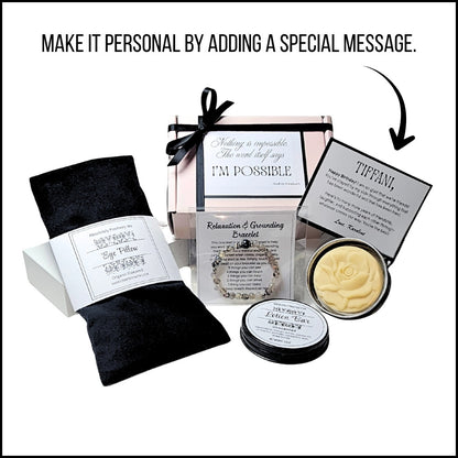 unscented calming grounding set with black bracelet