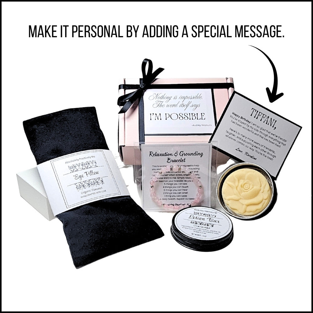 unscented calming grounding set with pink bracelet