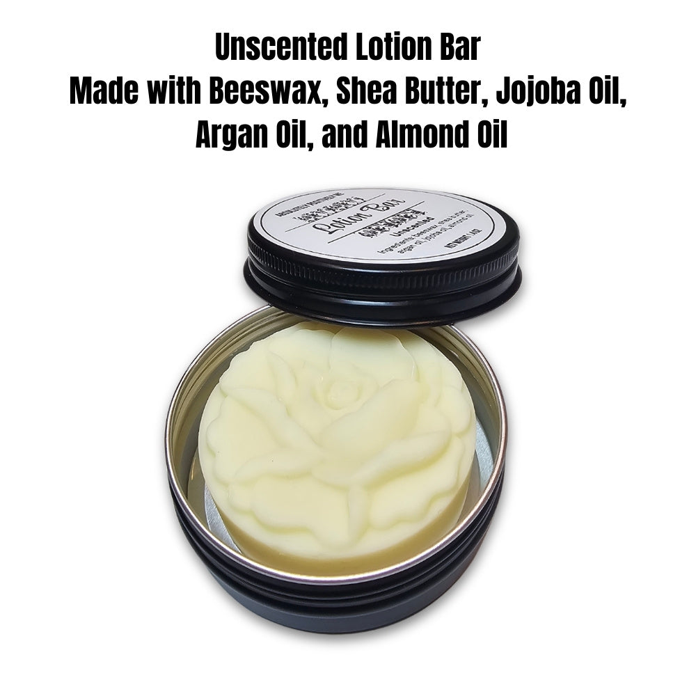 unscented small lotion bar with ingredients