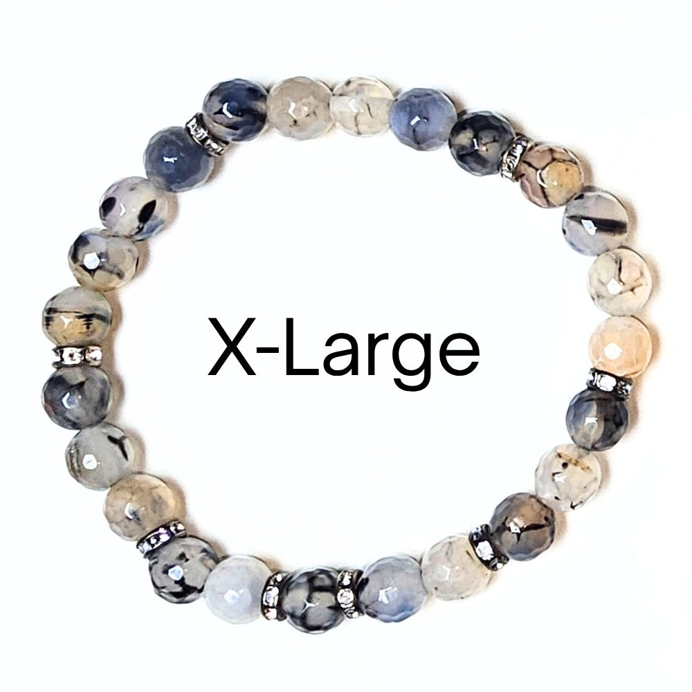 x large crackle agate bracelet