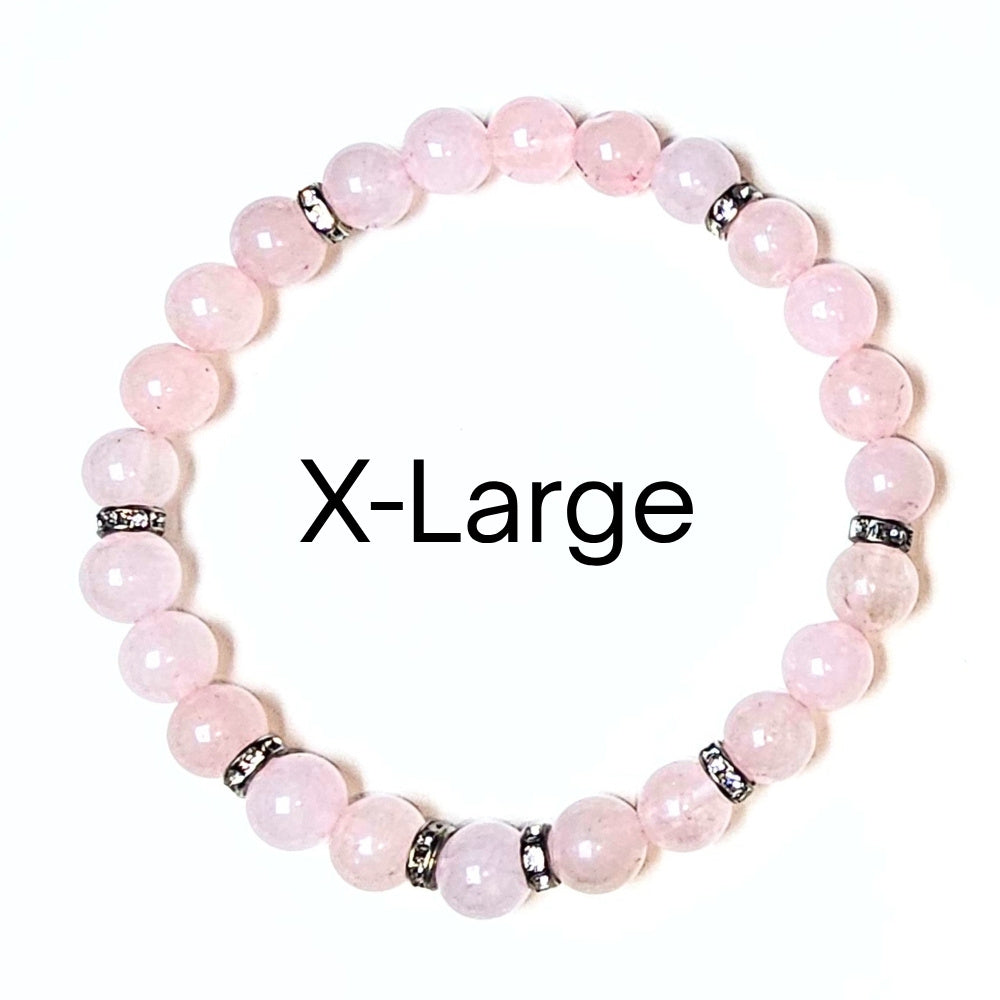 x large rose quartz bracelet