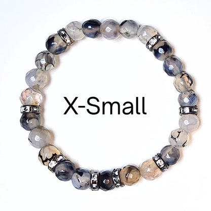 x small crackle agate bracelet