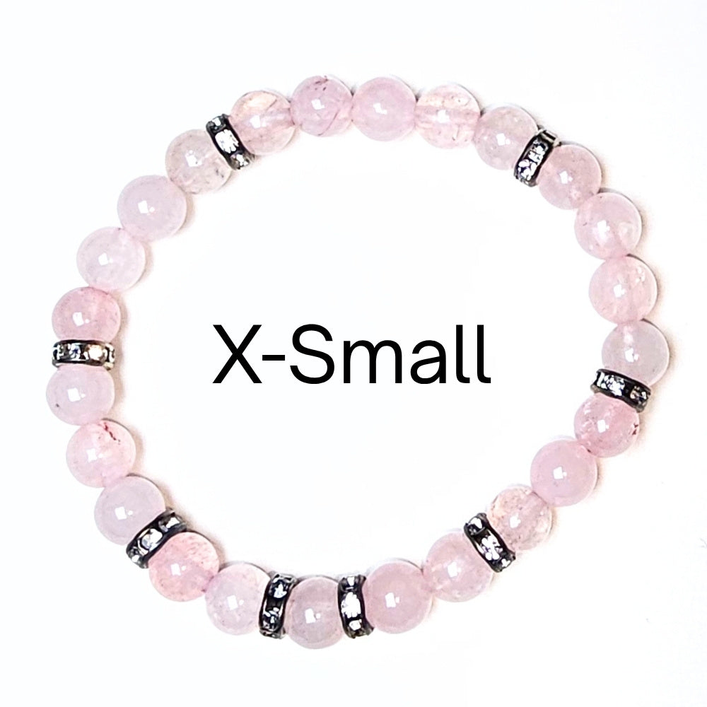 x small  rose quartz bracelet