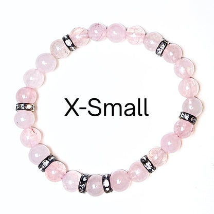 x small  rose quartz bracelet